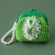 Handmade Pearl Chain Tulip Crochet Coin Bag for Kids Women