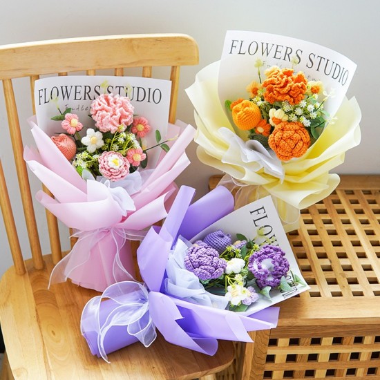 Artificial Sunflower Tulip Rose Daisy Flower Mix Bouquet