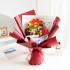 Artificial Red Mix Crochet Bouquet Flowers