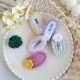 Handmade Crochet Puff Flower Hair Clips Hair Accessories for Baby Kids Girls